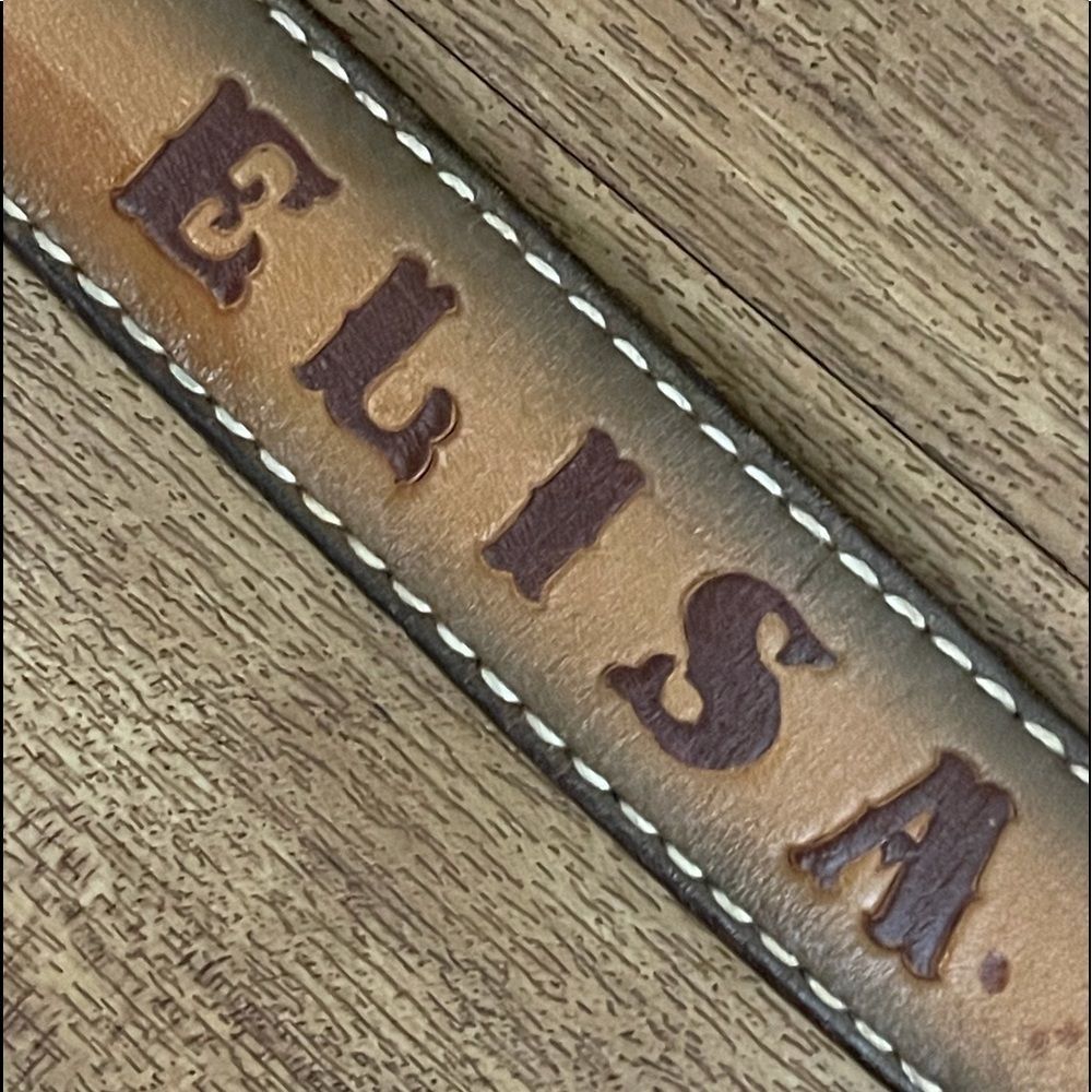 Handmade leather riding belt